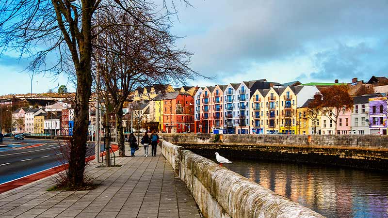 Colourful buildings in Cork
