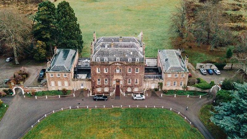 Aerial view of Culloden House Hotel.
