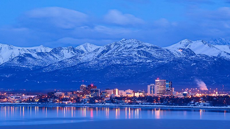 Anchorage at twilight