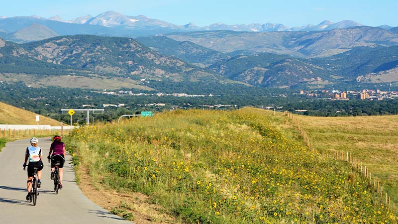 Cycling through Colorado towards Boulder
