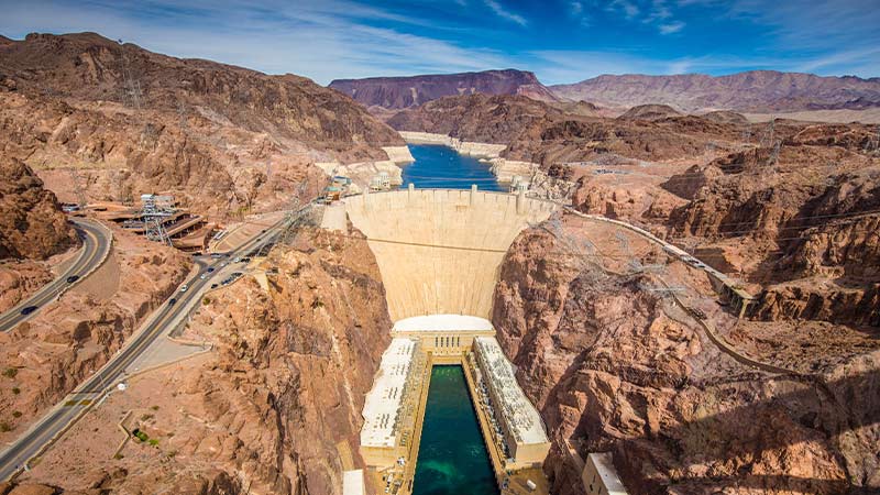 Hoover Dam aerial view