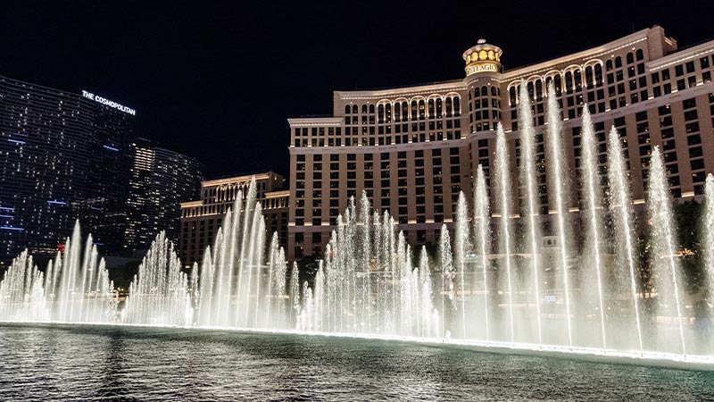 Dancing Fountains in front of Bellagio in Las Vegas