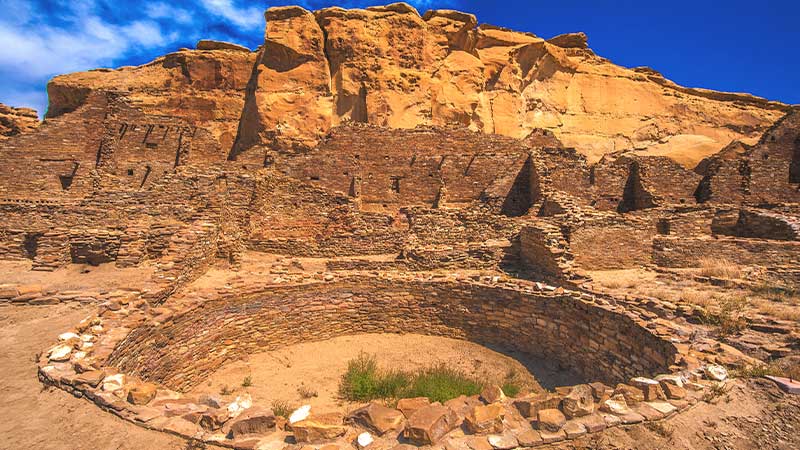 Ancient runes in Chaco Culture National Historical Park.