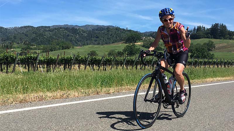 Local cyclist in Sonoma