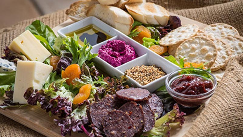 A native inspired lunch platter from Arid Lands Botanic Garden