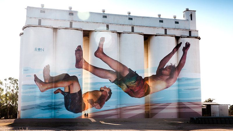 The art silos in Tumby Bay, SA