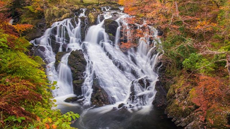Swallow Falls in autumn.