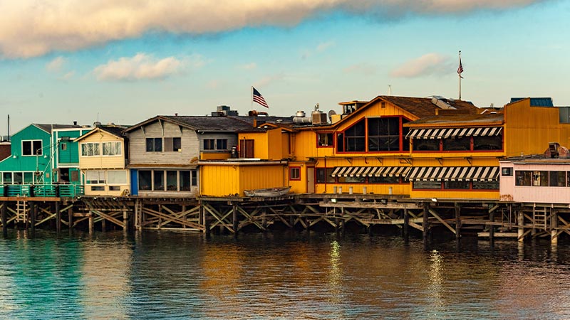 Charming waterfront houses in Monterey