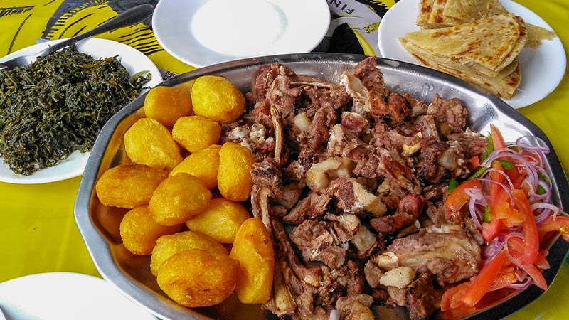 A platter of nyama choma