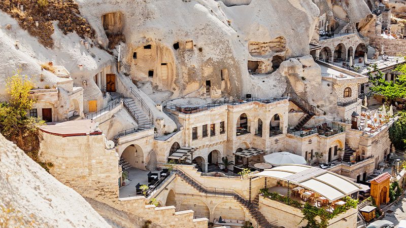 A cave hotel in Turkey