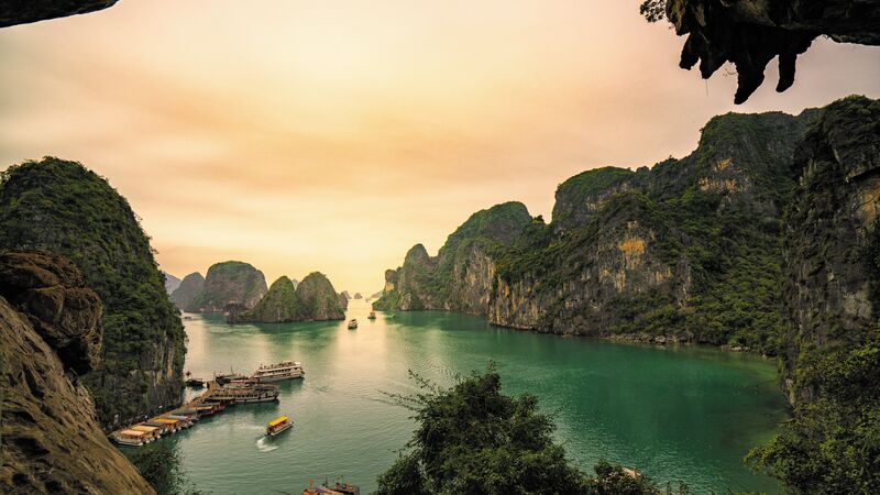 A scenic view of Ha Long Bay, Vietnam