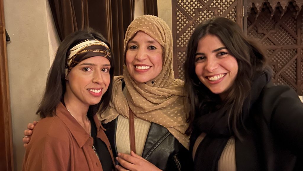 Sarah Lamzouwaq, Intrepid leader, poses with colleagues.