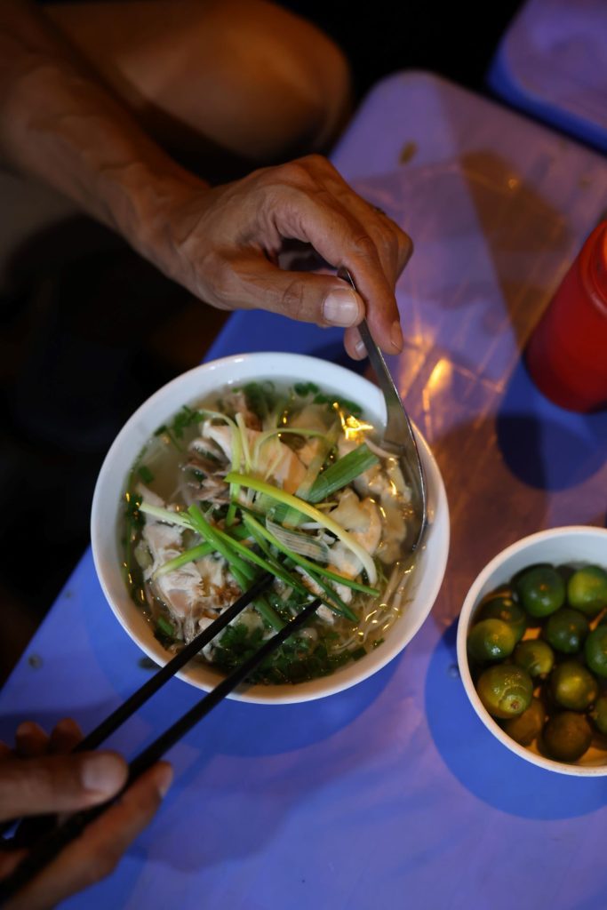 a piping hot bowl of pho