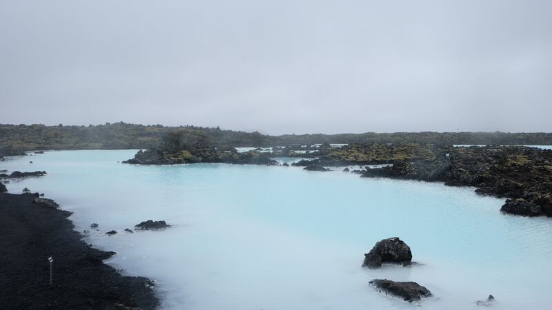excursions to iceland The pale blue waters of the Blue Lagoon hot springs, Iceland