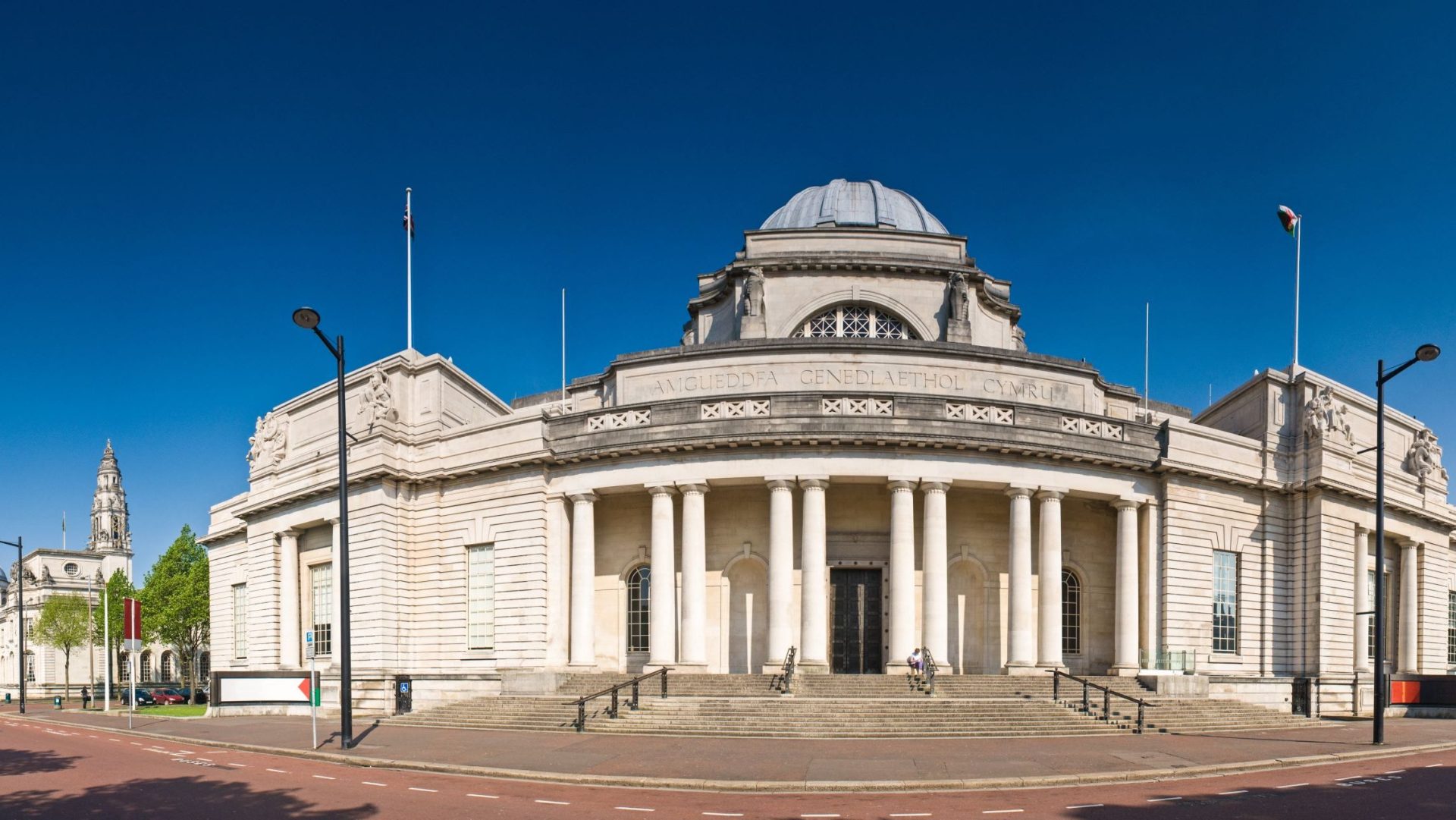 a domed building with pillars