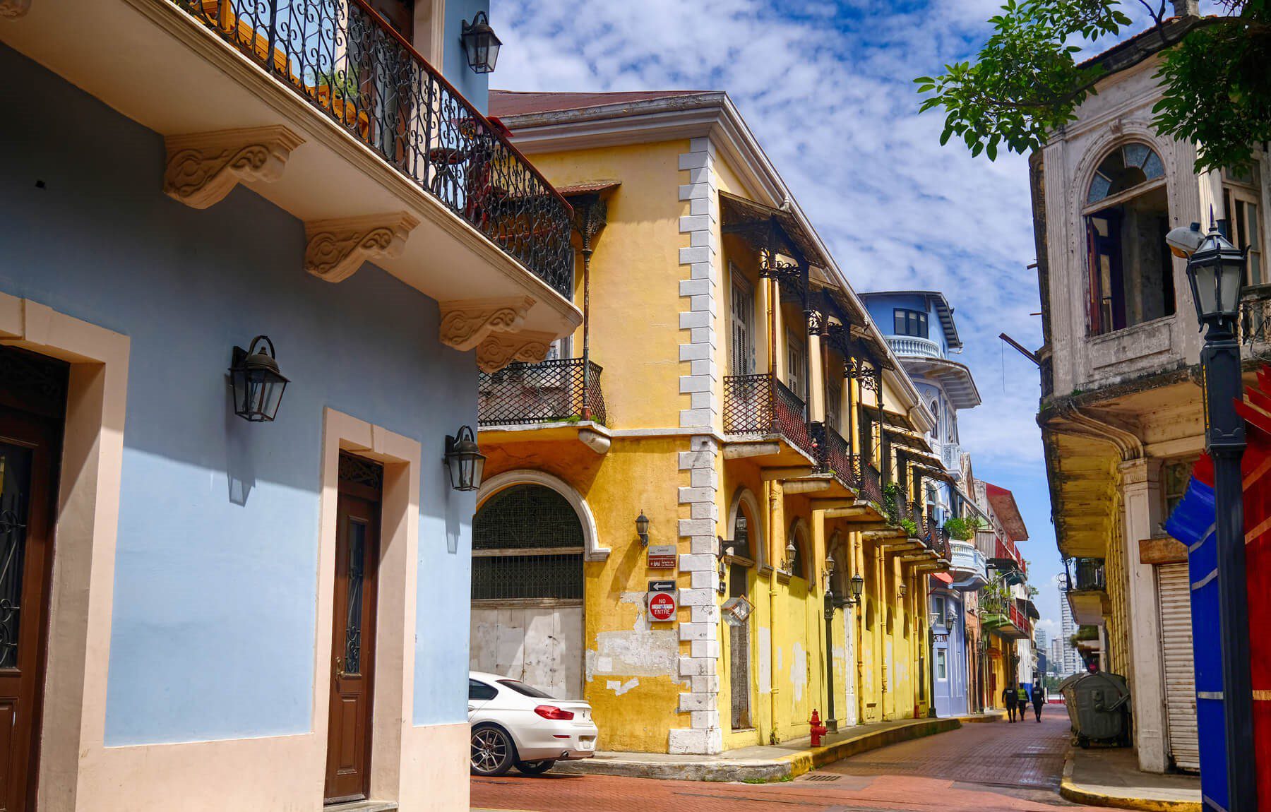 A colourful street in Panama City