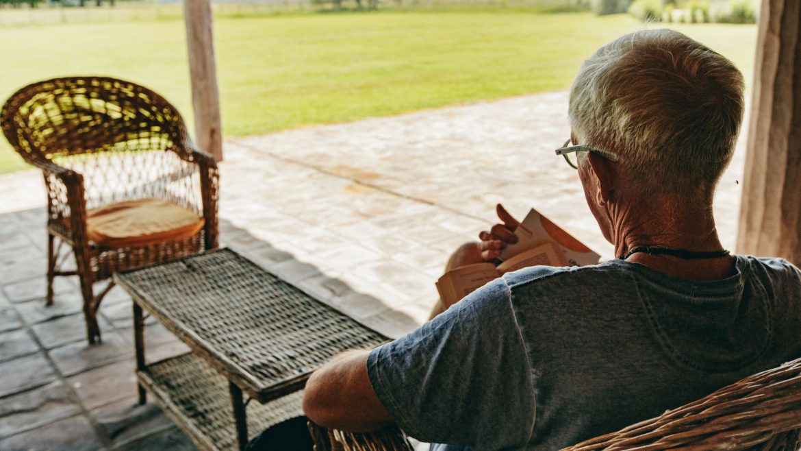 a man reading a book