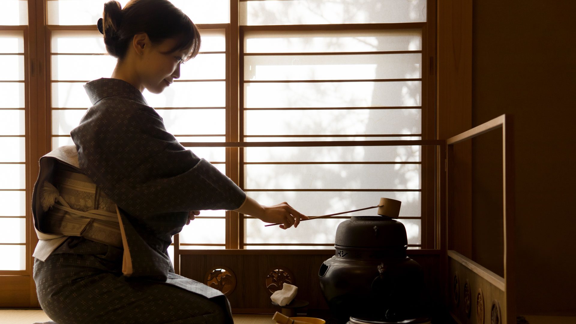 Conducting a traditional Japanese tea ceremony