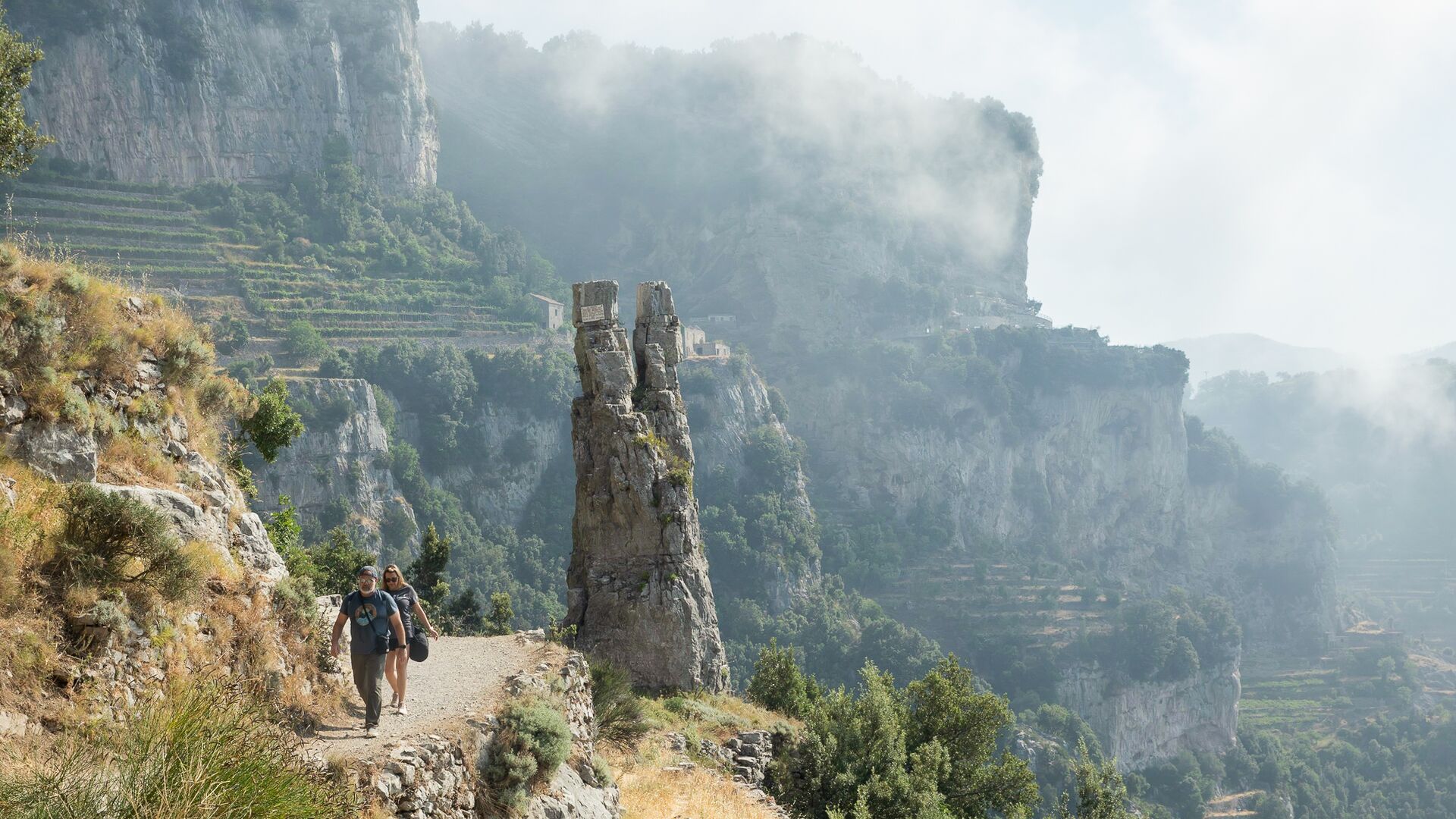 The misty, mountainous Path of the Gods on Italy's Amalfi Coast
