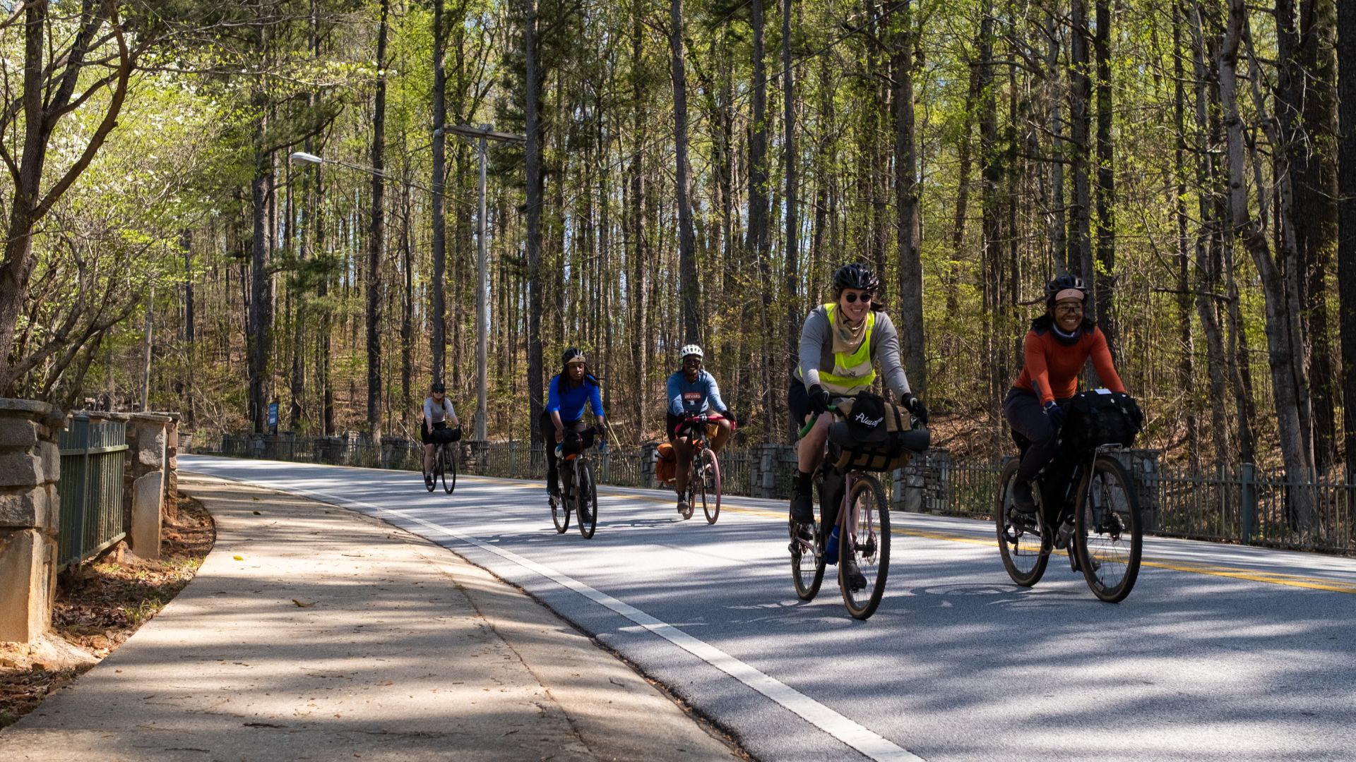 Devin Cowens and her group of RAR ATL riders.