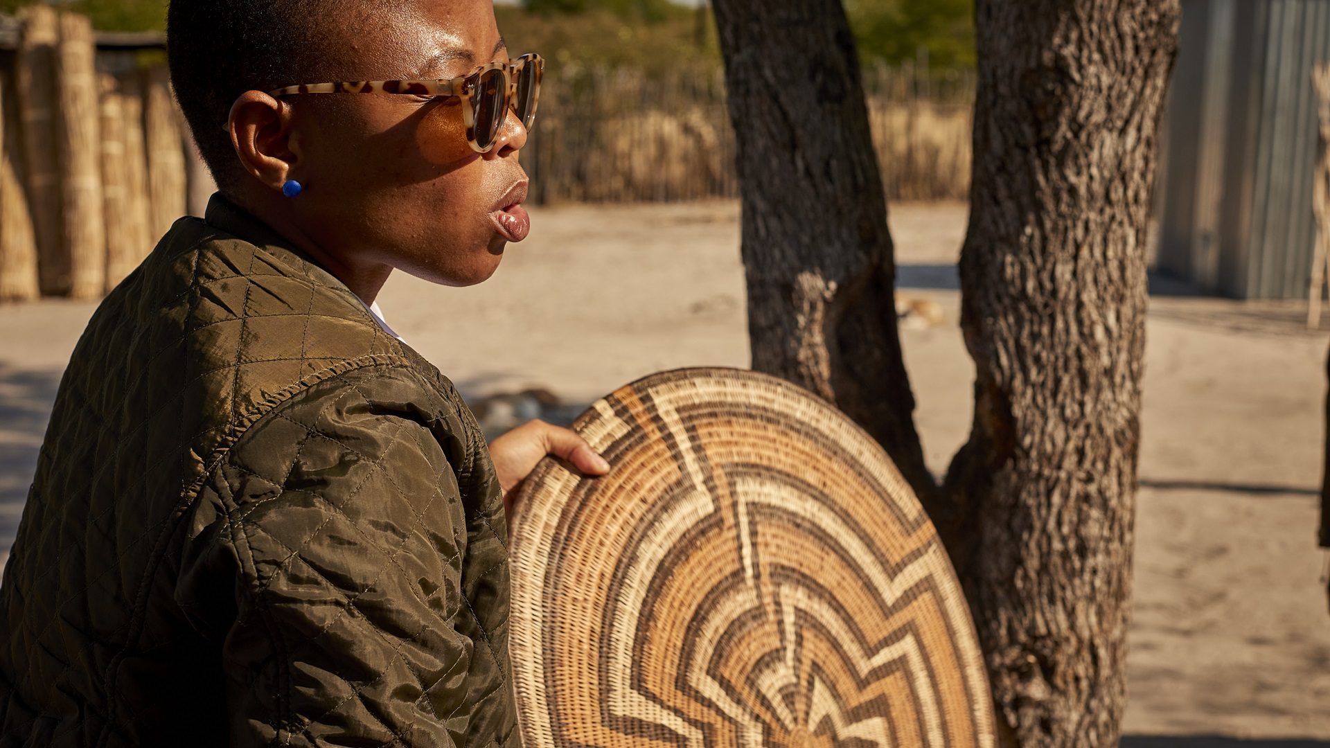 Basket weaving in Botswana with Intrepid.