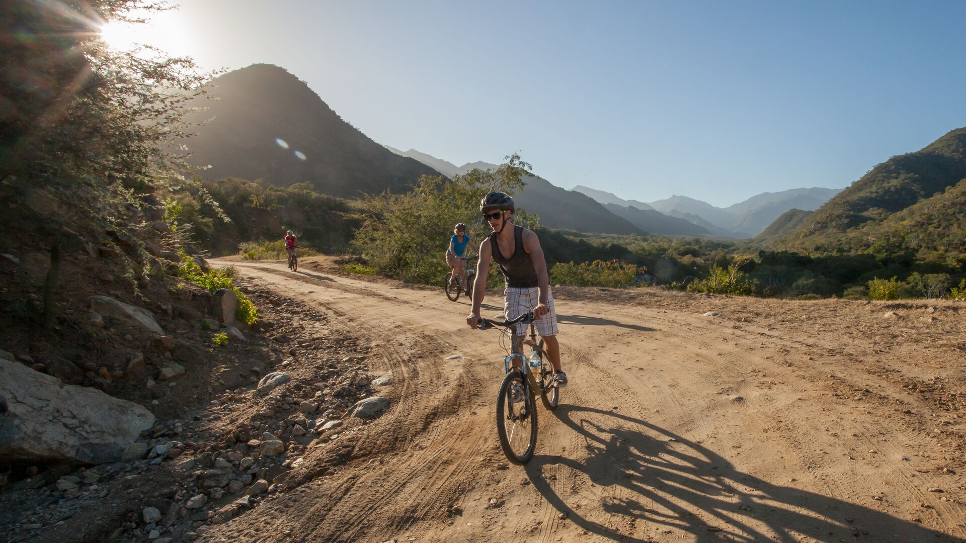 Mounting biking in Baja California, Mexico