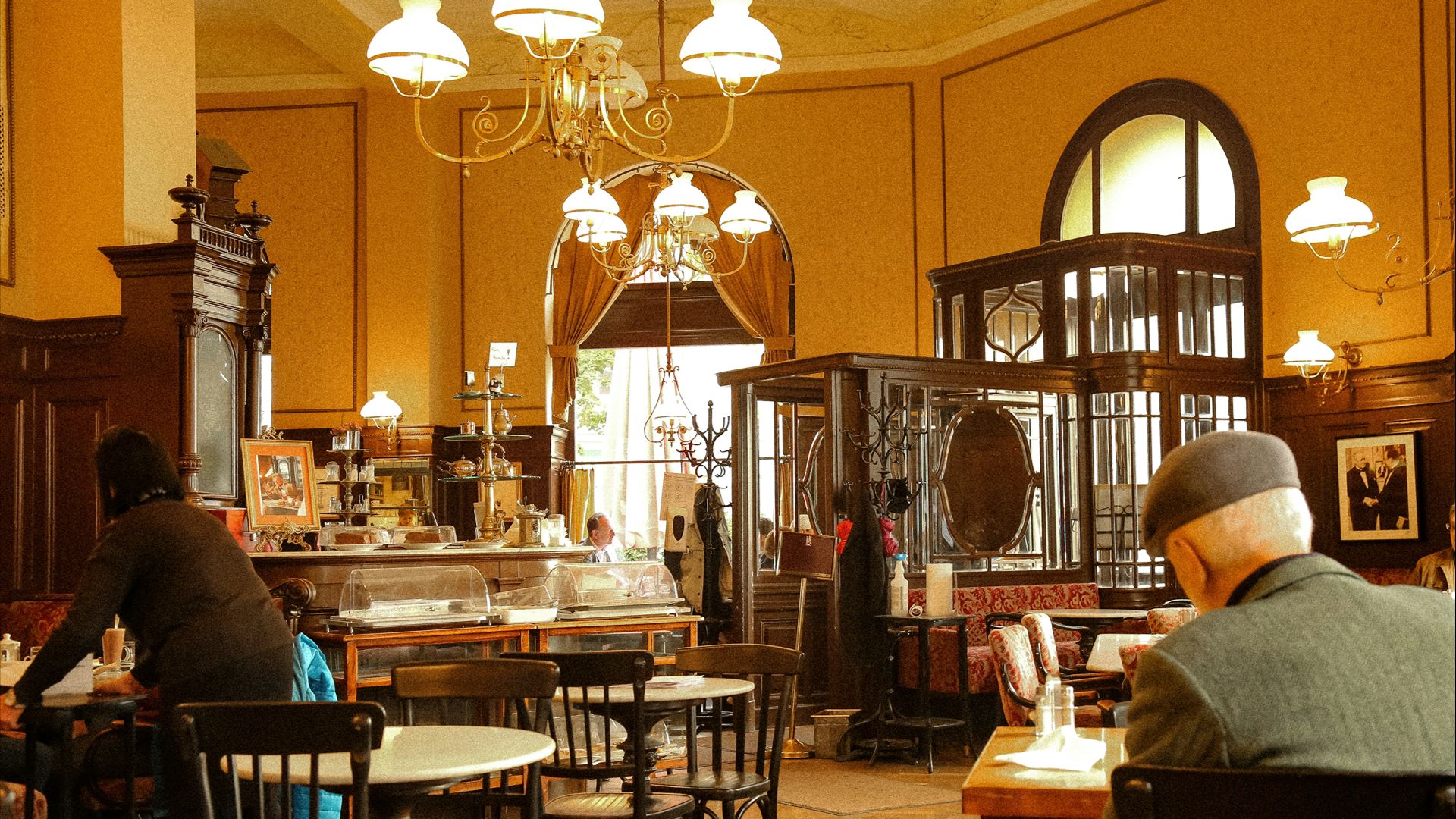 Cafe culture in Vienna, Austria.