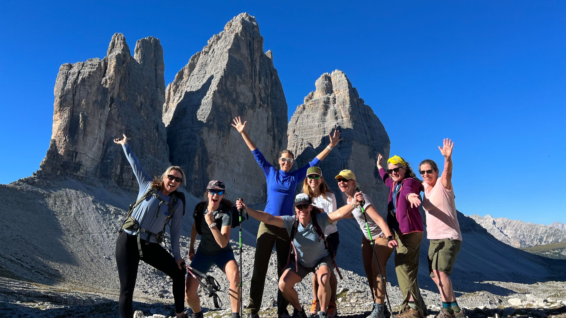 An Intrepid group at Italy's Dolomites.