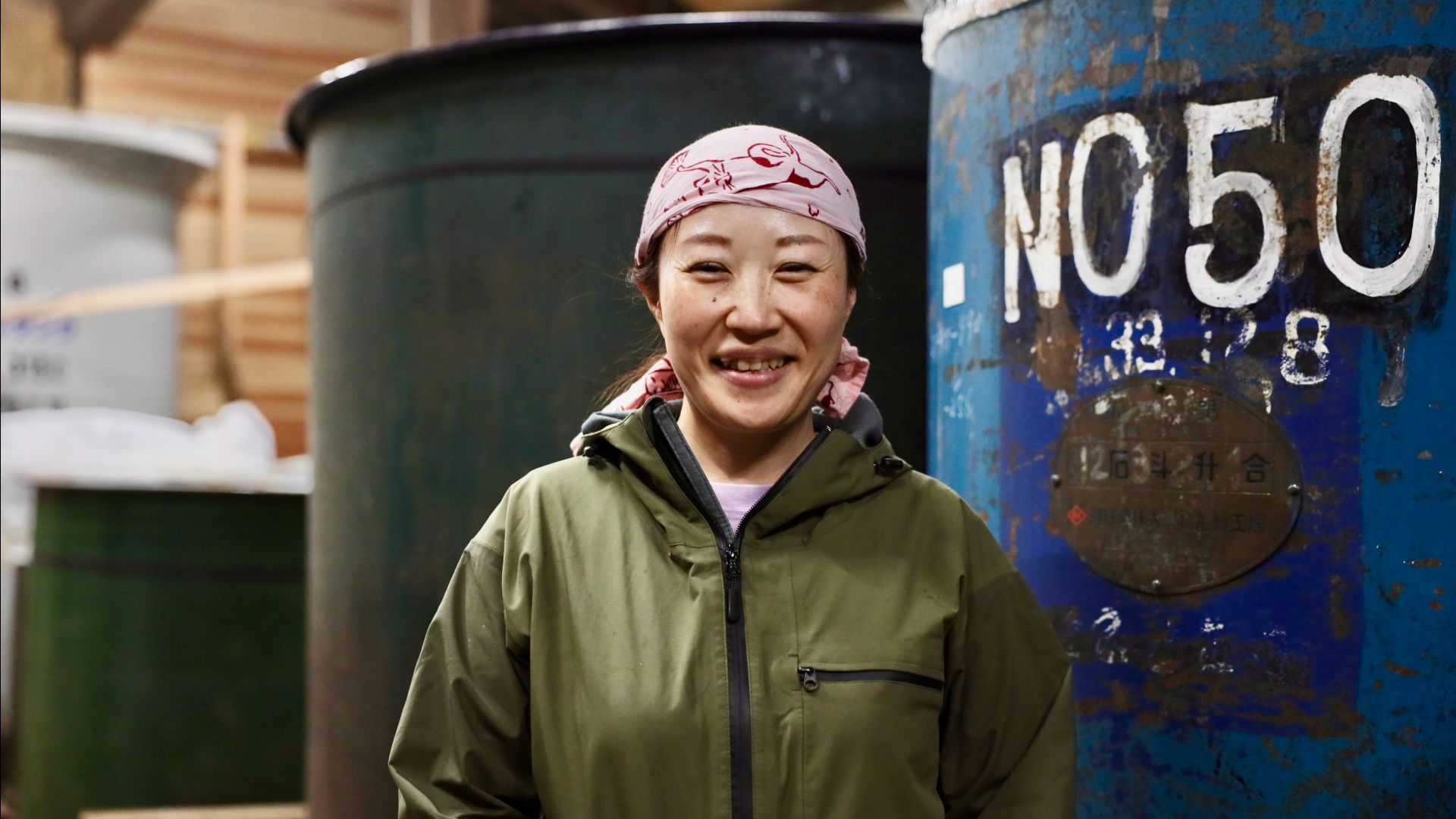 Kumiko Kaba at her family's brewery in Yamaguchi Prefecture.