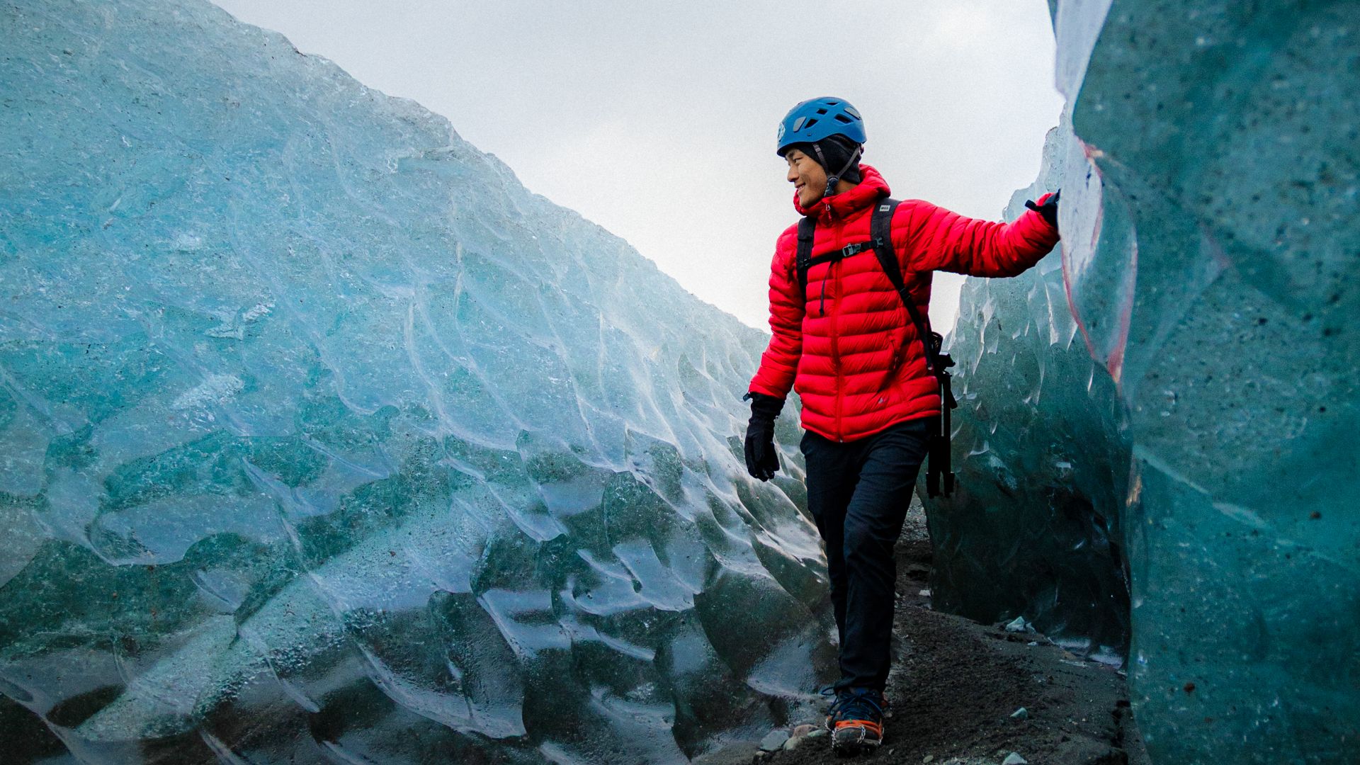 An Intrepid traveller in Iceland.