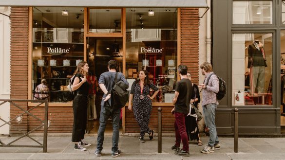 A street scene in Paris.