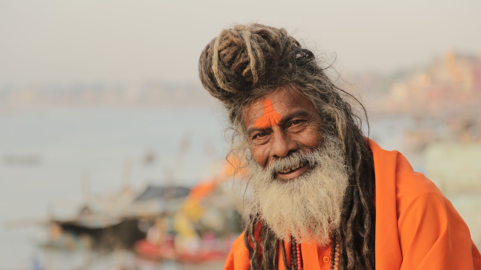 A spiritual leader in Varanasi, India.