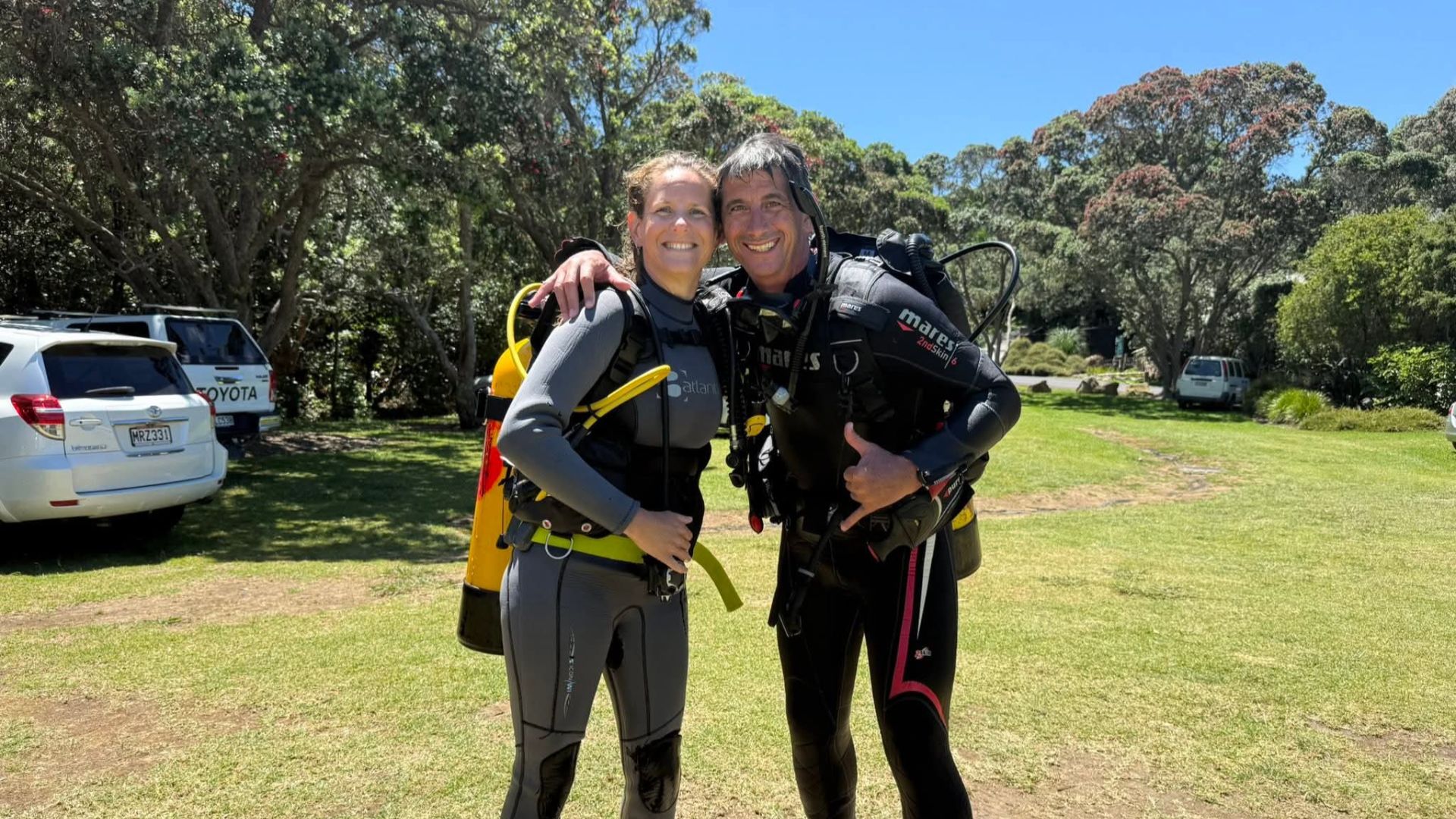 Joe Norling and Nicole Nideroest, a couple who met via Intrepid. 