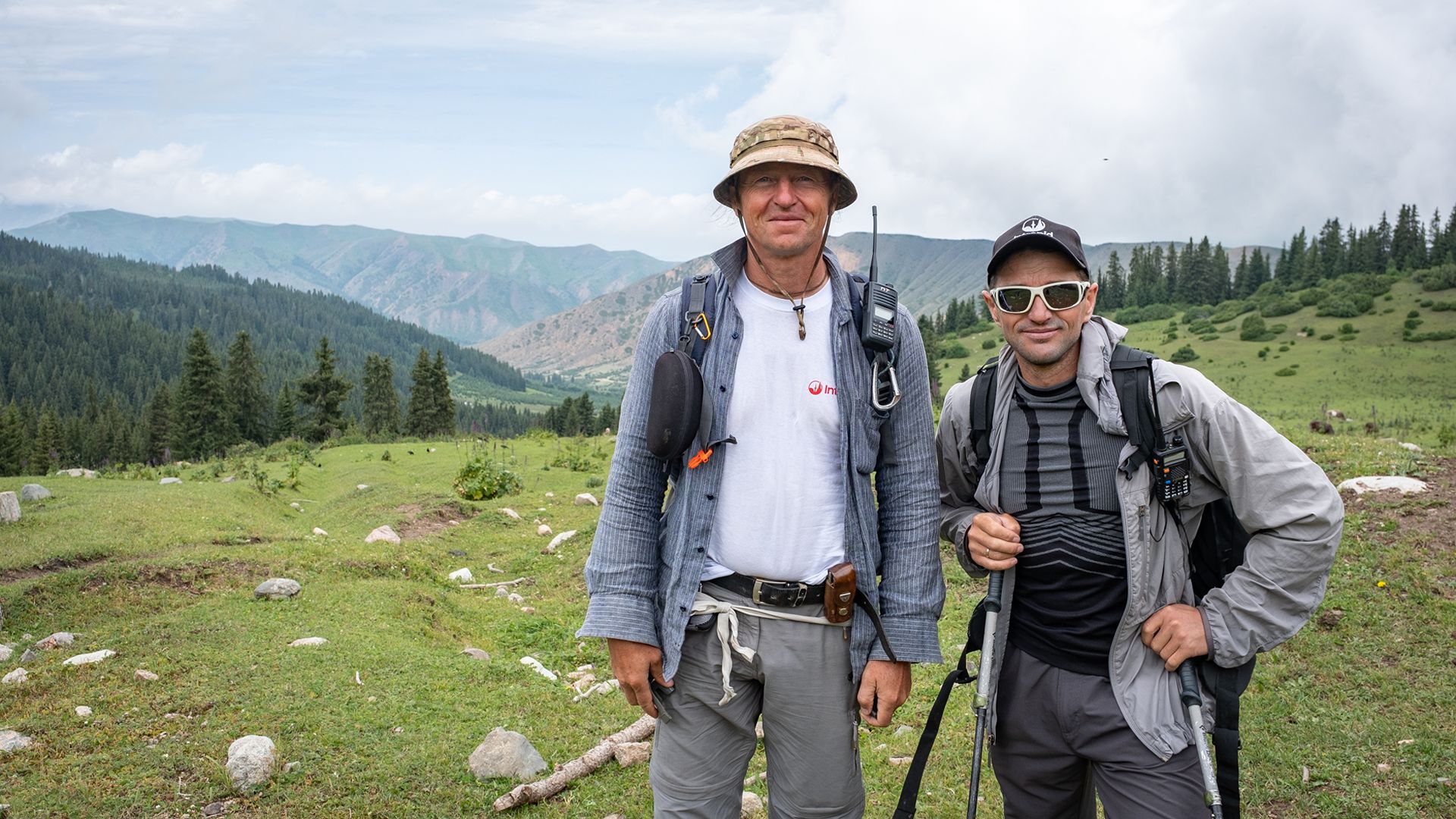 Intrepid's expert local leaders Vadim and Vassily in Krygyzstan.
