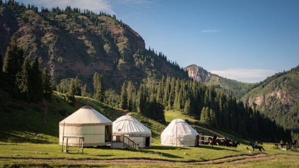 Nomadic yurts in Kyrgyzstan with Intrepid.
