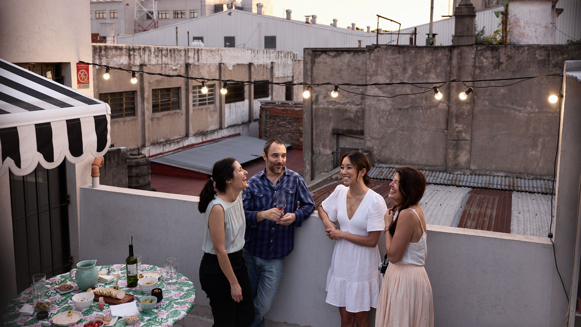 Intrepid travellers drinking wine in Argentina.