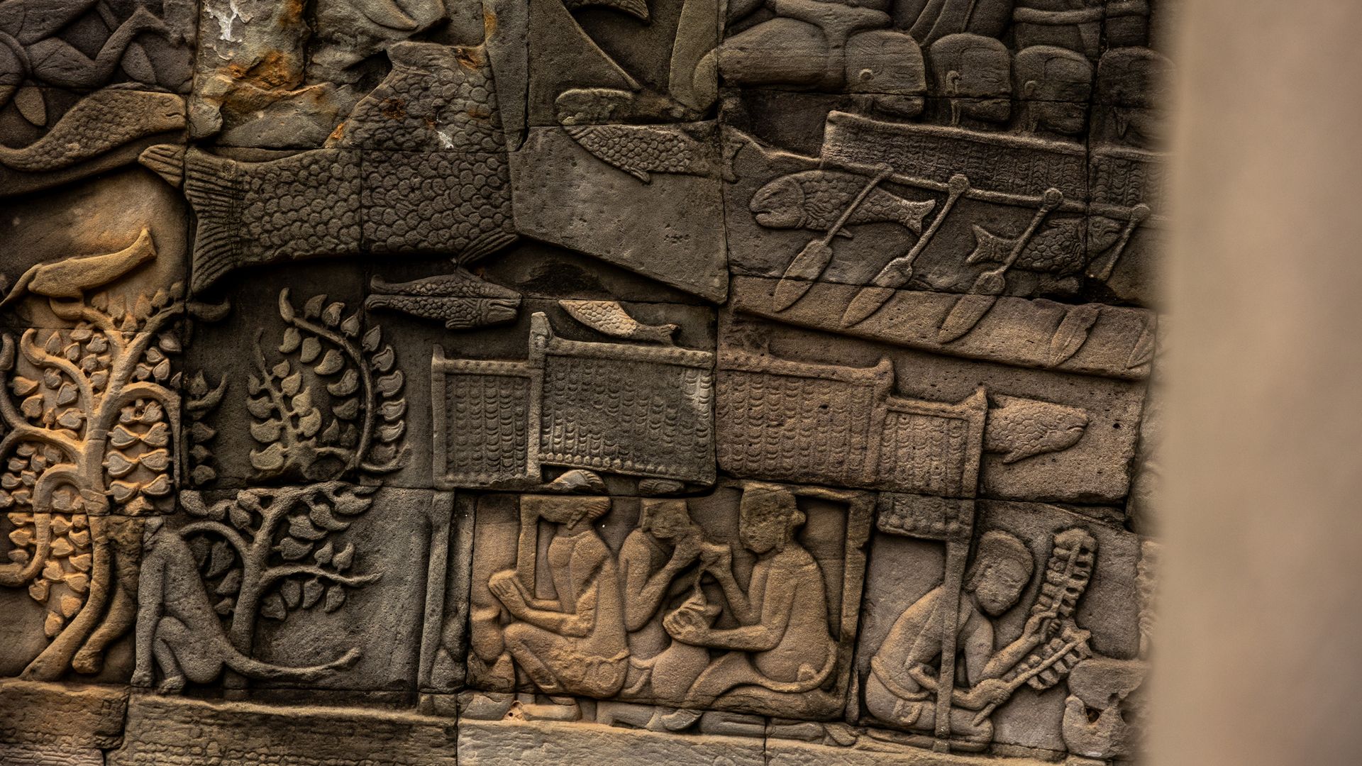 The temples of Angkor Wat in Cambodia.