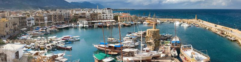 The beautiful harbour of Girne, Cyprus