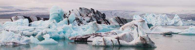 Ice bergs in Jokulsarlon - Glacier Lagoon, Iceland