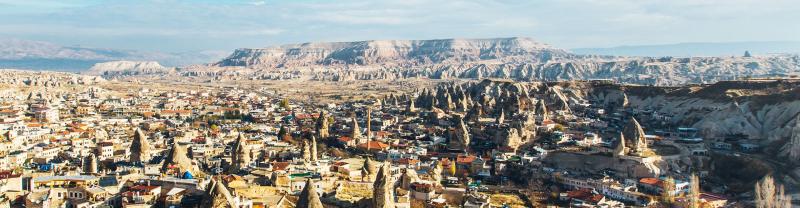 View of Cappadocia city, Turkey