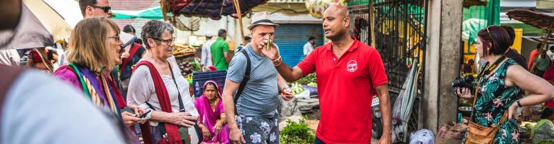India Real Food Adventure with Intrepid - Bijaipur market