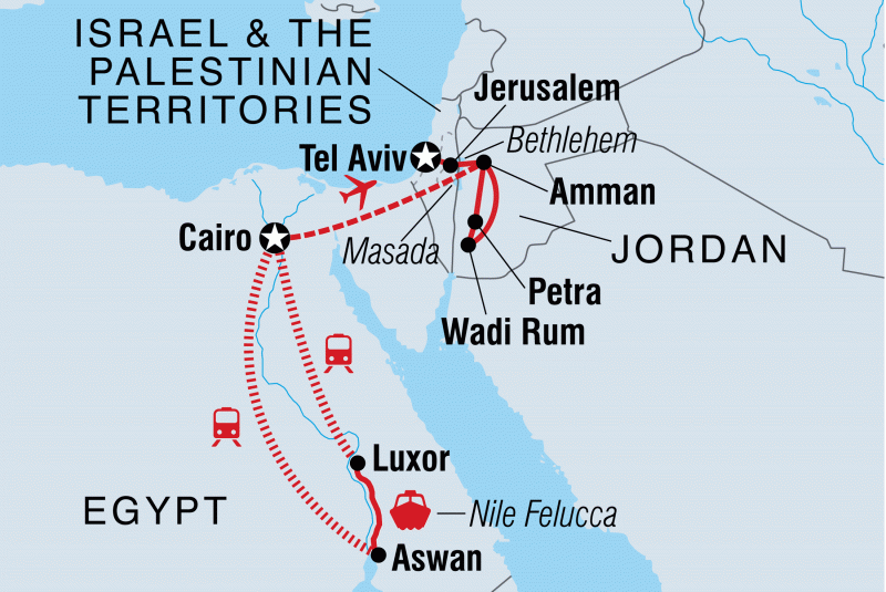 intrepid travel egypt jordan israel