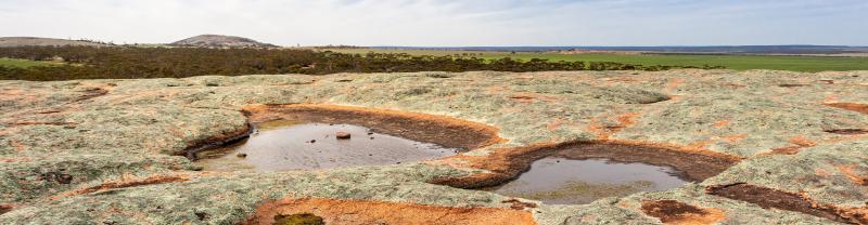 Natural rock pools in the Gawler Ranges 
