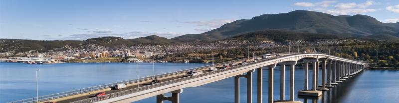 Tasman Bridge in Hobart, Tasmania.