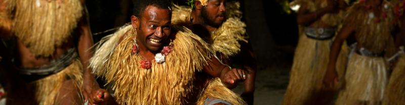 Traditional Fijian dancers