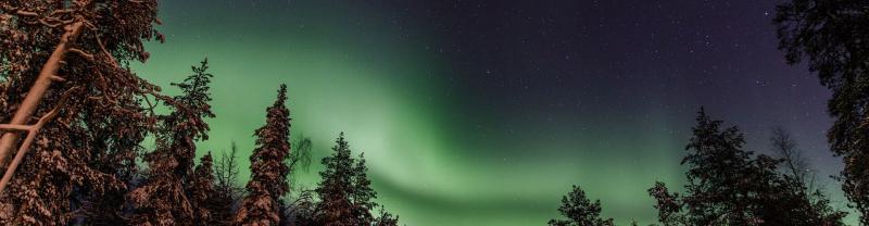 Northern Lights in the sky, in Finland