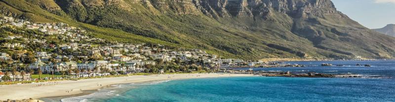 A scenic view of the coast in Cape Town, South Africa