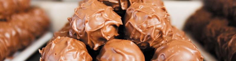 A plate of Belgian chocolates