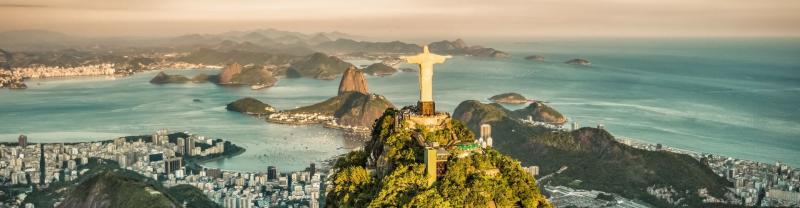 Arial view of Rio de Janeiro, Brazil