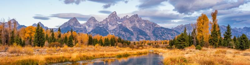 The incredible and colorful landscape of Grand Teton National Park 